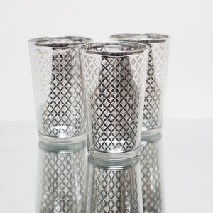richland silver lattice glass holder large set of 6