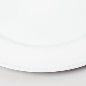 richland beaded charger plate 13 white set of 24