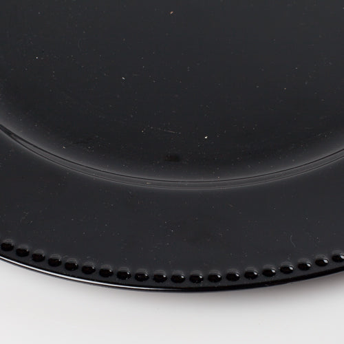 richland beaded charger plate 13 black set of 24