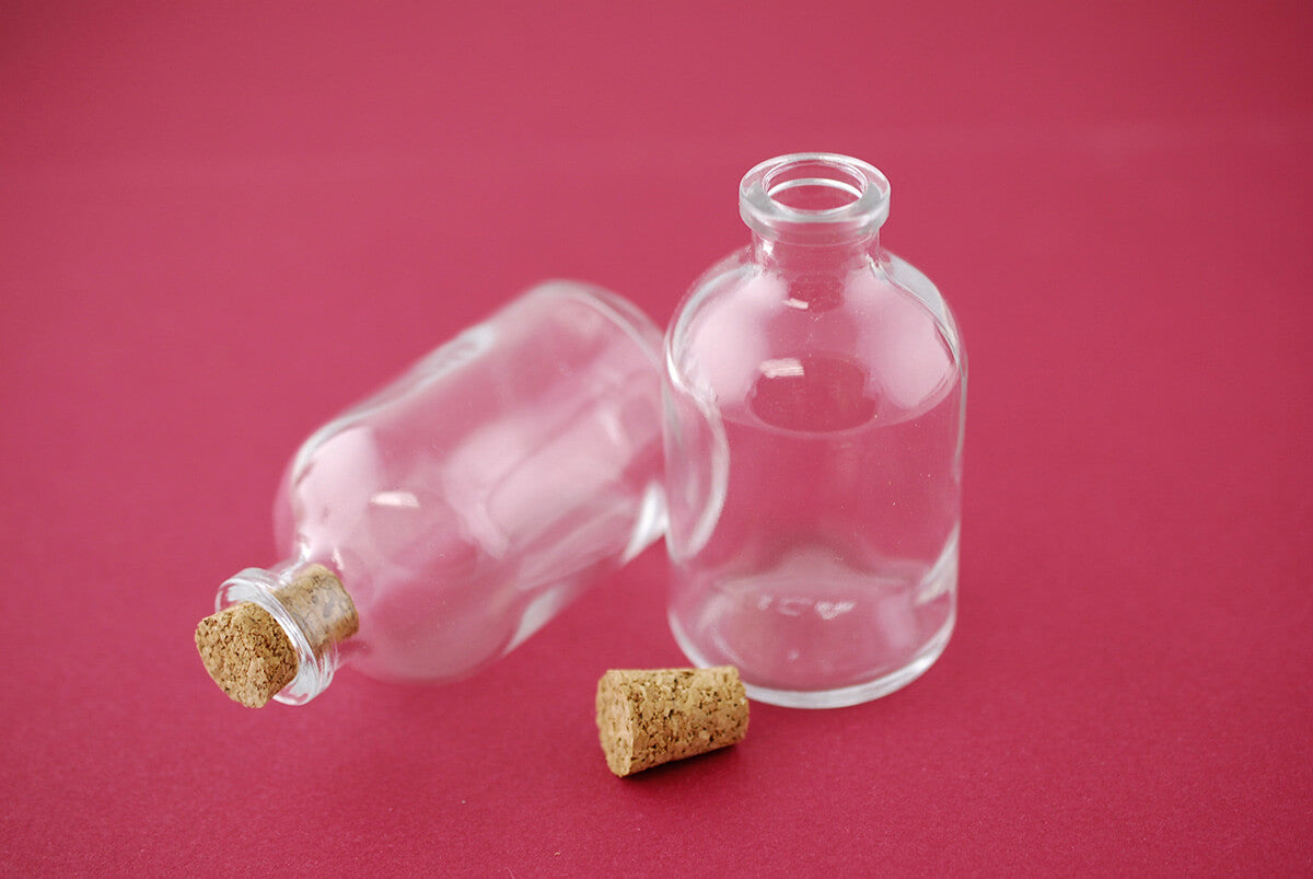 mini glass bottles with cork 30ml 3in pack of 10