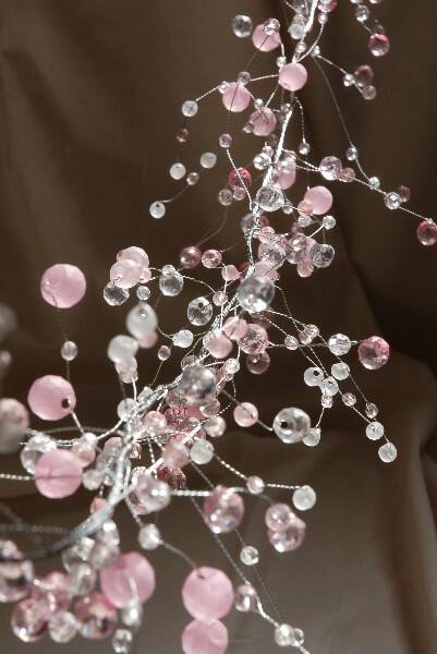 Pink & Clear Crystal Garlands 42"