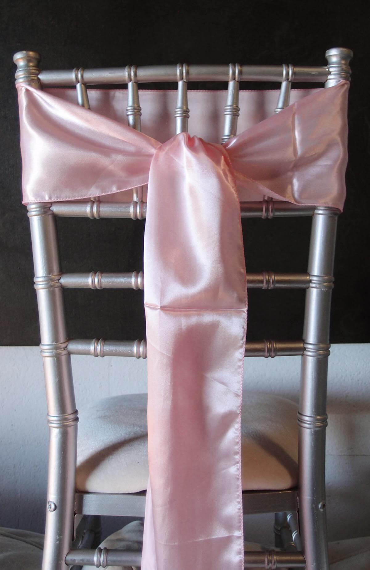Pink Satin Chair Sash 6x106 Set of 10 - Save-On-Crafts