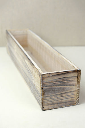 White Washed Wood 20x4 Planter Box