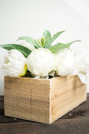 handmade wood planter boxes with liner 4x5x10in