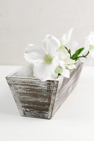 whitewashed tapered 4x12 planter boxes wood