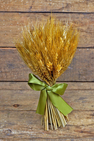 natural preserved wheat bouquet 9 5in