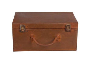 Rusty Metal Latched Box Suitcase Prop 12x8