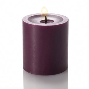 Richland Pillar Candles 3"x3" Purple Set of 24